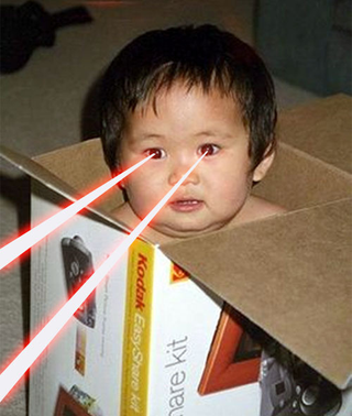 Illustration for article titled Babies With Laser Eyes: Nadir Or Gutter Of Web Culture?
